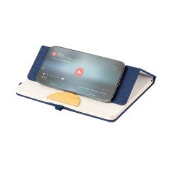 Bloc-notes personnalisé  - Support Jibs pas cher Matières : bambou Couleurs : gris marquage laser ultra précis