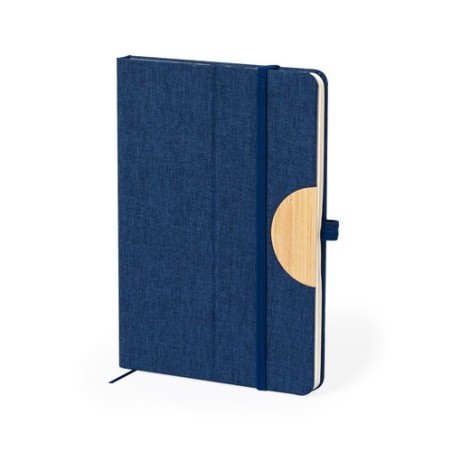 Bloc-notes personnalisé  - Support Jibs pas cher Matières : bambou Couleurs : noir cadeau entreprise pas cher