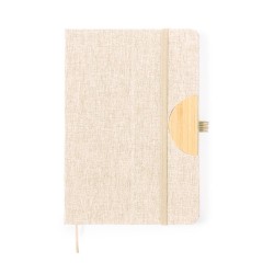 Bloc-notes personnalisé  - Support Jibs pas cher Matières : bambou Couleurs : bleu marine 2