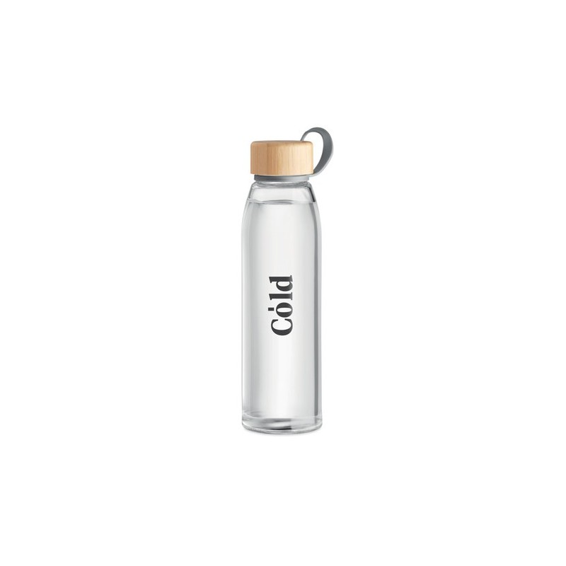 Flacon en verre  500 ml - FJORD WHITE Matières : verre Couleurs : transparent marquage laser ultra précis