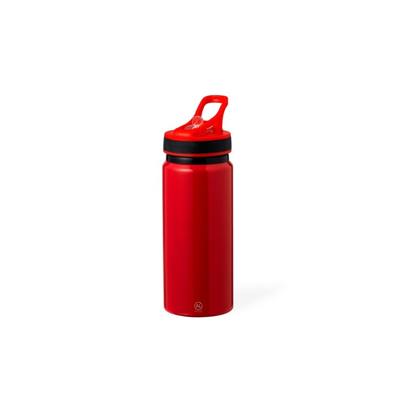 Gourde Éco-responsable Personnalisée - Nolde Matières : aluminium recyclé  Couleurs : rouge personnalisable avec votre logo