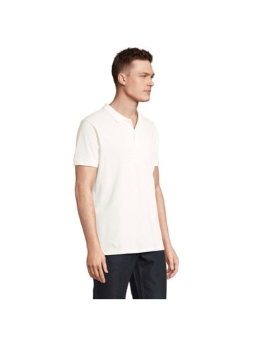 Polo Éco-responsable 170g 100% Coton Bio Personnalisé PLANET MEN Matières : coton biologique Taille textile : S Couleurs : écru 