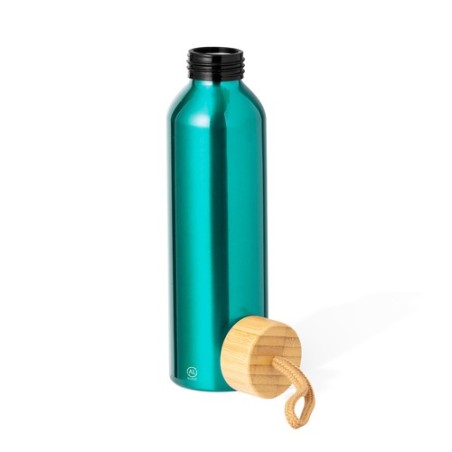 Gourde Éco-responsable Personnalisée Irvinson Matières : bambou Couleurs : vert impression haute définition