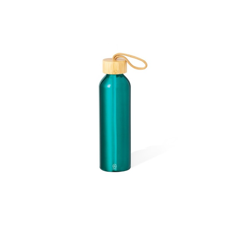 Gourde Éco-responsable Personnalisée Irvinson Matières : bambou Couleurs : argenté objet publicitaire robuste