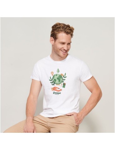 T-shirt Éco-responsable 140g Personnalisé - EPIC UNI Matières : coton biologique Taille textile : L Couleurs : blanc accessoire 