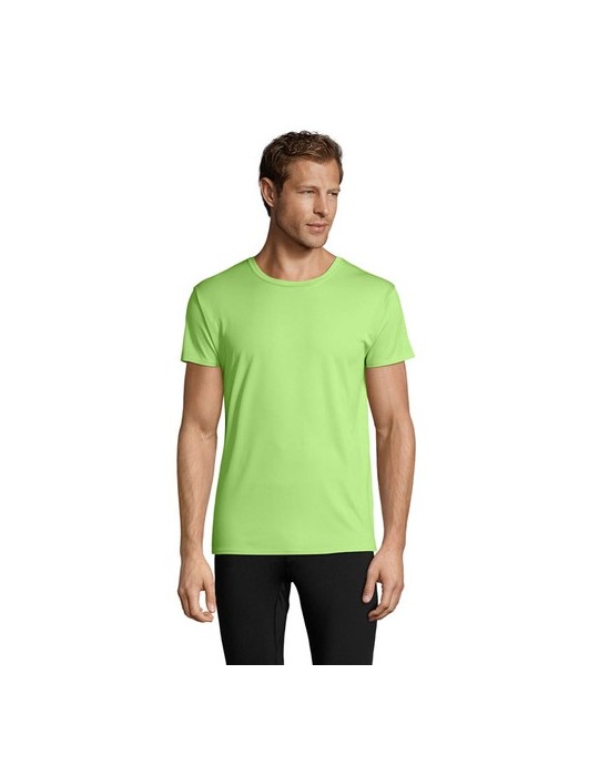 T-shirt Personnalisé 130g SPRINT UNI Matières : PET Taille textile : L Couleurs : vert pomme goodies entreprise design