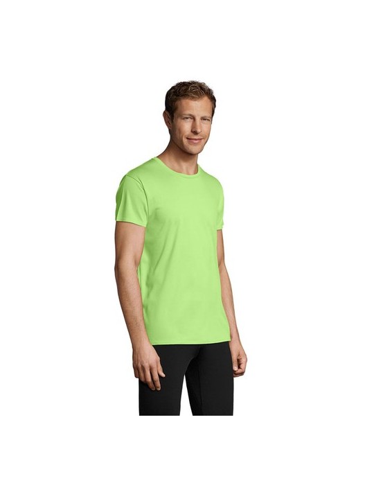T-shirt Personnalisé 130g SPRINT UNI Matières : PET Taille textile : L Couleurs : vert pomme goodies entreprise design