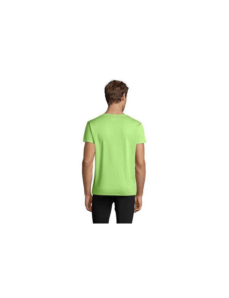 T-shirt Personnalisé 130g SPRINT UNI Matières : PET Taille textile : L Couleurs : vert pomme goodies publicitaire événementiel