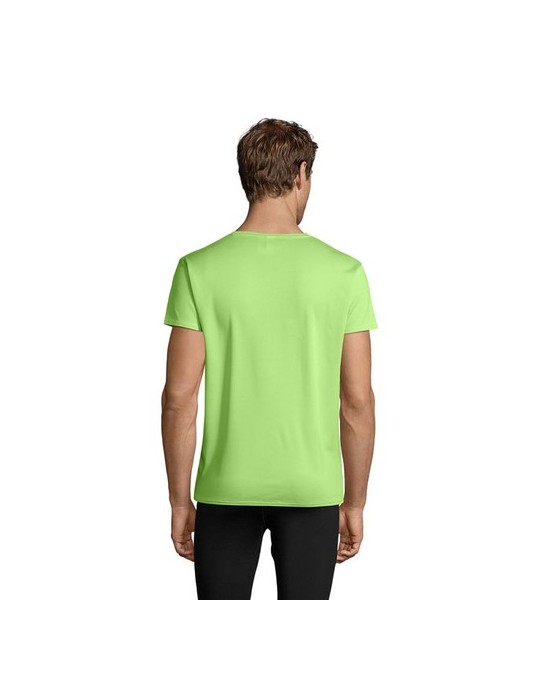 T-shirt Personnalisé 130g SPRINT UNI Matières : PET Taille textile : L Couleurs : vert pomme goodies publicitaire événementiel
