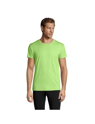T-shirt Personnalisé 130g SPRINT UNI Matières : PET Taille textile : M Couleurs : vert pomme objet promotionnel éco-responsable