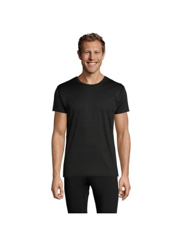 T-shirt Personnalisé 130g SPRINT UNI Matières : PET Taille textile : XL Couleurs : noir goodies publicitaire durable