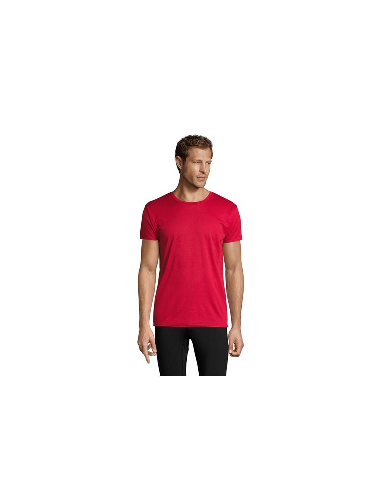 T-shirt Personnalisé 130g SPRINT UNI Matières : PET Taille textile : M Couleurs : rouge cadeau collaborateur premium