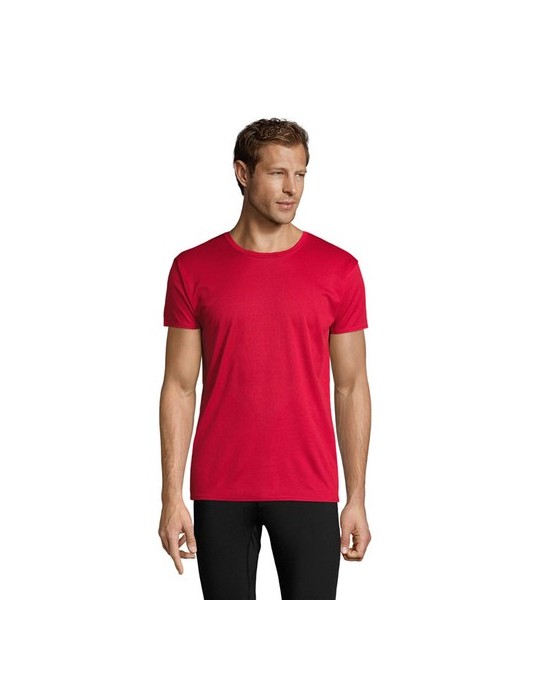 T-shirt Personnalisé 130g SPRINT UNI Matières : PET Taille textile : M Couleurs : rouge cadeau collaborateur premium