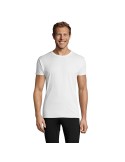 T-shirt Personnalisé 130g SPRINT UNI Matières : PET Taille textile : XS Couleurs : blanc marquage couleur éclatante