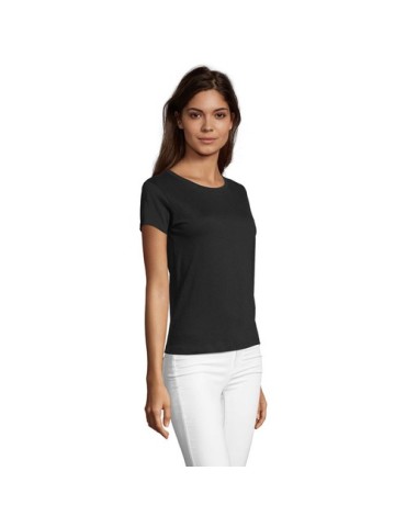 Tee-shirt Femme Personnalisable 100% Coton Régent Fit 150g Matières : coton Taille textile : S Couleurs : noir profond personnal