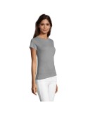 Tee-shirt Femme Personnalisable 100% Coton Régent Fit 150g Matières : coton Taille textile : L Couleurs : gris chiné personnalis