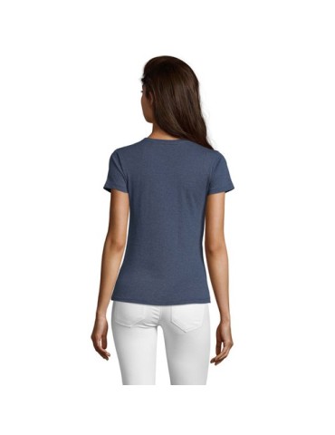 Tee-shirt Femme Personnalisable 100% Coton Régent Fit 150g Matières : coton Taille textile : L Couleurs : bleu denim chiné goodi