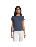 Tee-shirt Femme Personnalisable 100% Coton Régent Fit 150g Matières : coton Taille textile : S Couleurs : bleu denim chiné goodi