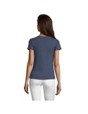 Tee-shirt Femme Personnalisable 100% Coton Régent Fit 150g Matières : coton Taille textile : XXL Couleurs : bleu denim chiné imp
