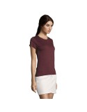 Tee-shirt Femme Personnalisable 100% Coton Régent Fit 150g Matières : coton Taille textile : XL Couleurs : lie de vin chiné good