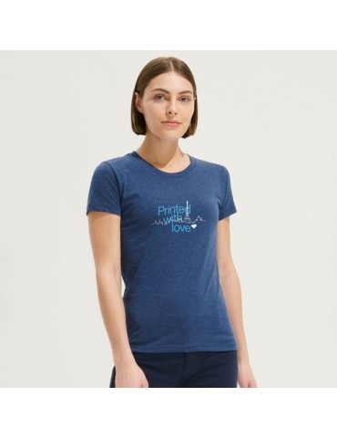 Tee-shirt Femme Personnalisable 100% Coton Régent Fit 150g Matières : coton Taille textile : M Couleurs : french navy objet prom