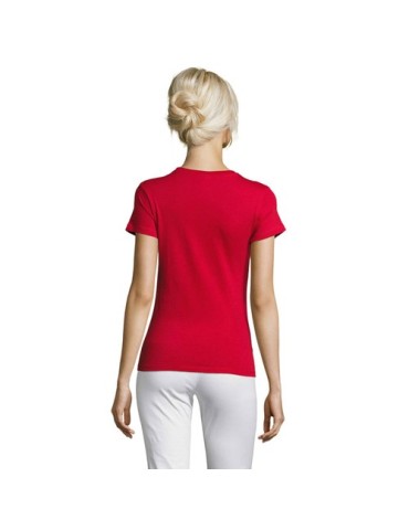 T-shirt Femme Personnalisable 100% Coton 150g REGENT Matières : coton Taille textile : 3XL Couleurs : rouge impression logo haut