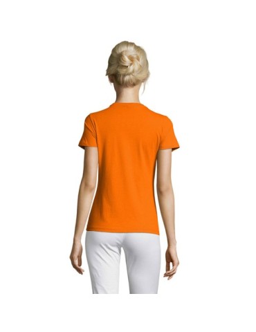 T-shirt Femme Personnalisable 100% Coton 150g REGENT Matières : coton Taille textile : 3XL Couleurs : orange personnalisable ave