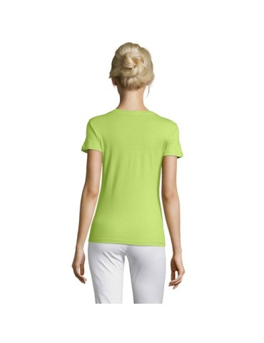T-shirt Femme Personnalisable 100% Coton 150g REGENT Matières : coton Taille textile : L Couleurs : vert pomme cadeau collaborat