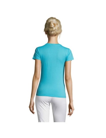 T-shirt Femme Personnalisable 100% Coton 150g REGENT Matières : coton Taille textile : XL Couleurs : bleu atoll impression haute