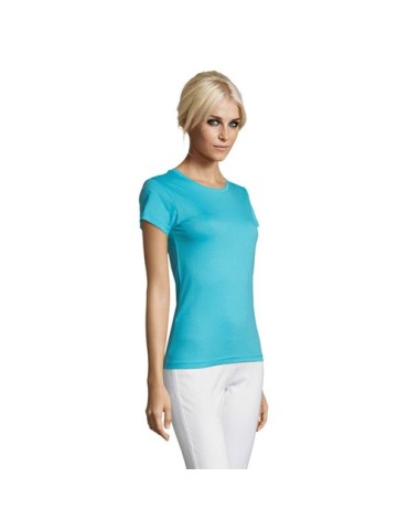 T-shirt Femme Personnalisable 100% Coton 150g REGENT Matières : coton Taille textile : XXL Couleurs : bleu atoll cadeau collabor