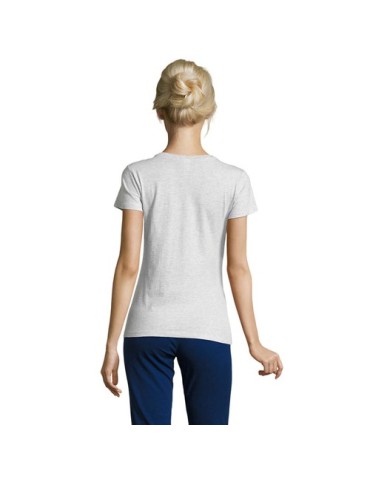 T-shirt Femme Personnalisable 100% Coton 150g REGENT Matières : coton Taille textile : XXL Couleurs : blanc chiné objet promo pe
