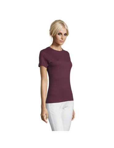 T-shirt Femme Personnalisable 100% Coton 150g REGENT Matières : coton Taille textile : XXL Couleurs : bordeaux objet promo petit