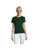 T-shirt Femme Personnalisable 100% Coton 150g REGENT Matières : coton Taille textile : L Couleurs : vert bouteille cadeau entrep