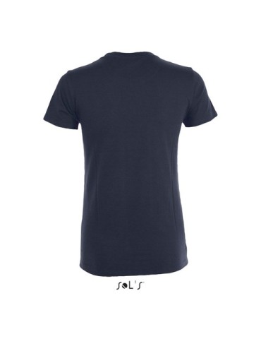 T-shirt Femme Personnalisable 100% Coton 150g REGENT Matières : coton Taille textile : L Couleurs : french navy cadeau client or