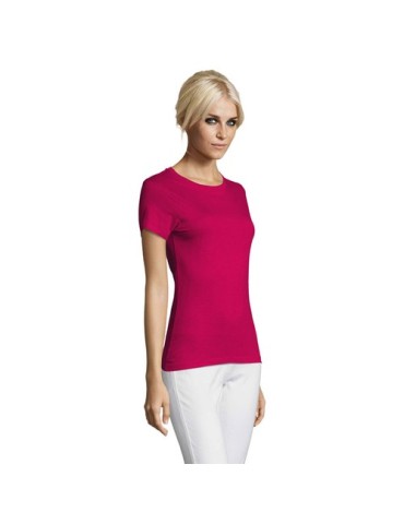 T-shirt Femme Personnalisable 100% Coton 150g REGENT Matières : coton Taille textile : XXL Couleurs : fuchsia cadeau entreprise 