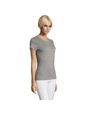 T-shirt Femme Personnalisable 100% Coton 150g REGENT Matières : coton Taille textile : M Couleurs : gris chiné livraison express