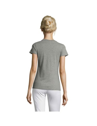 T-shirt Femme Personnalisable 100% Coton 150g REGENT Matières : coton Taille textile : XL Couleurs : gris chiné objet promo peti
