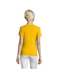 T-shirt Femme Personnalisable 100% Coton 150g REGENT Matières : coton Taille textile : S Couleurs : jaune marquage laser ultra p