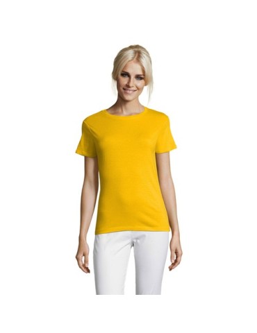 T-shirt Femme Personnalisable 100% Coton 150g REGENT Matières : coton Taille textile : XXL Couleurs : jaune cadeau affaires élég