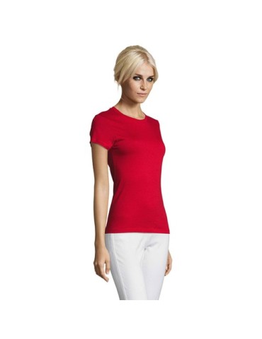 T-shirt Femme Personnalisable 100% Coton 150g REGENT Matières : coton Taille textile : XXL Couleurs : rouge impression haute déf