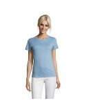 T-shirt Femme Personnalisable 100% Coton 150g REGENT Matières : coton Taille textile : M Couleurs : bleu ciel cadeau collaborate