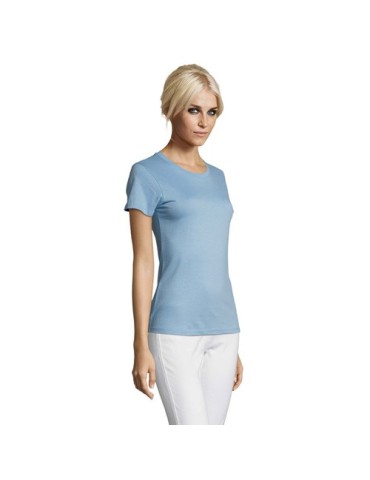 T-shirt Femme Personnalisable 100% Coton 150g REGENT Matières : coton Taille textile : M Couleurs : bleu ciel accessoire événeme