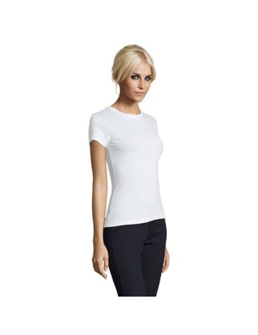 T-shirt Femme Personnalisable 100% Coton 150g REGENT Matières : coton Taille textile : L Couleurs : blanc personnalisation rapid