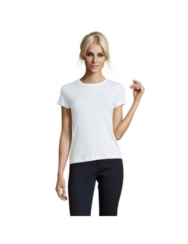 T-shirt Femme Personnalisable 100% Coton 150g REGENT Matières : coton Taille textile : M Couleurs : blanc goodies publicitaire é