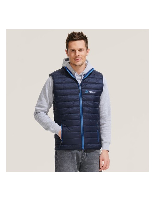 Doudoune Légère Personnalisable Bodywarmer WAVE MEN Taille textile : L Couleurs : bleu marine cadeau affaires élégant
