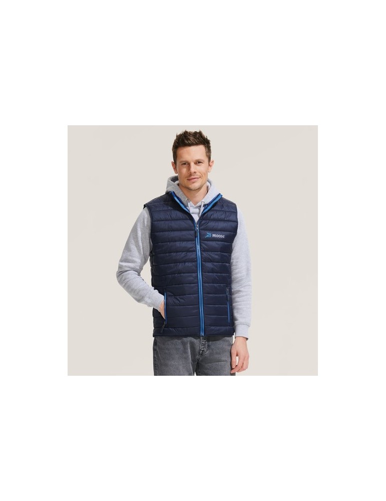 Doudoune Légère Personnalisable Bodywarmer WAVE MEN Taille textile : M Couleurs : bleu marine objet promo petit budget