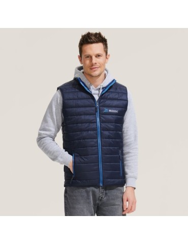 Doudoune Légère Personnalisable Bodywarmer WAVE MEN Taille textile : XL Couleurs : bleu marine impression logo haute qualité