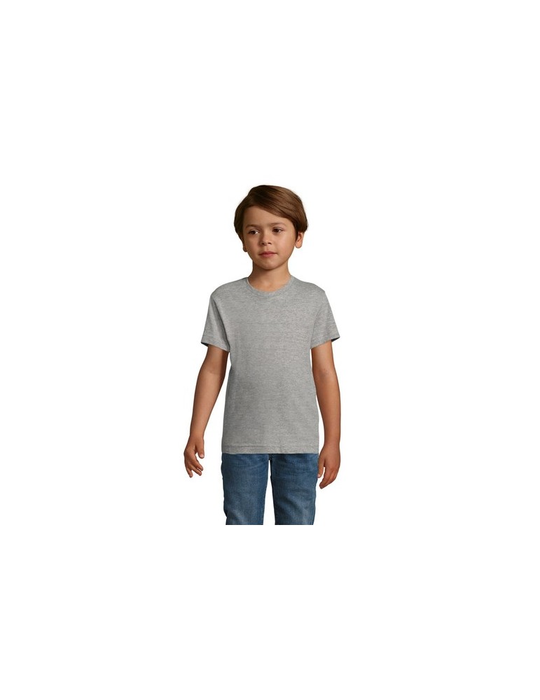 T-shirt personnalisé 100% coton enfant Régent Fit Matières : coton Taille textile : XXL Couleurs : gris chiné goodies publicitai