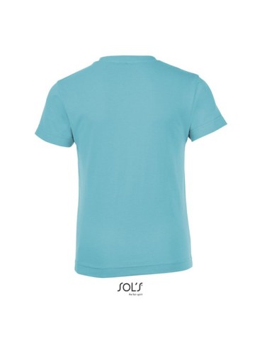 T-shirt personnalisé 100% coton enfant Régent Fit Matières : coton Taille textile : L Couleurs : bleu atoll cadeau affaires élég