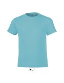 T-shirt personnalisé 100% coton enfant Régent Fit Matières : coton Taille textile : XL Couleurs : bleu atoll goodies personnalis